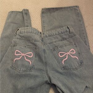 Edikted Pink Bow jeans
